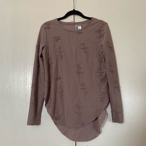 H&M Distressed long sleeve top.
